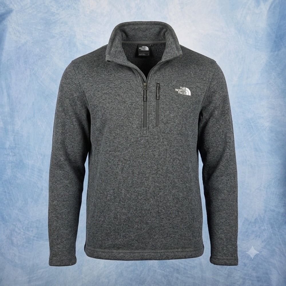 The North Face Mens Gordon Lyons 1/4 Zip Fleece Pullover Gray XL NF0A33R5